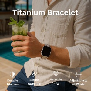 Bracelet Apple Watch en Titane - Boutique en ligne iServices