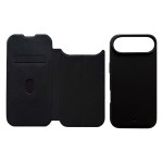 Coque portefeuille magnétique en cuir iPhone - iServices Coque portefeuille magnétique en cuir iPhone - iServices