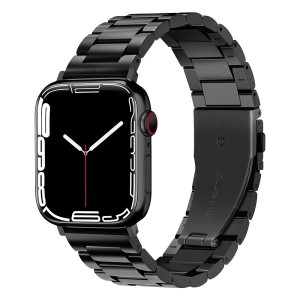 Bracelete Metálica Preta com Apple Watch