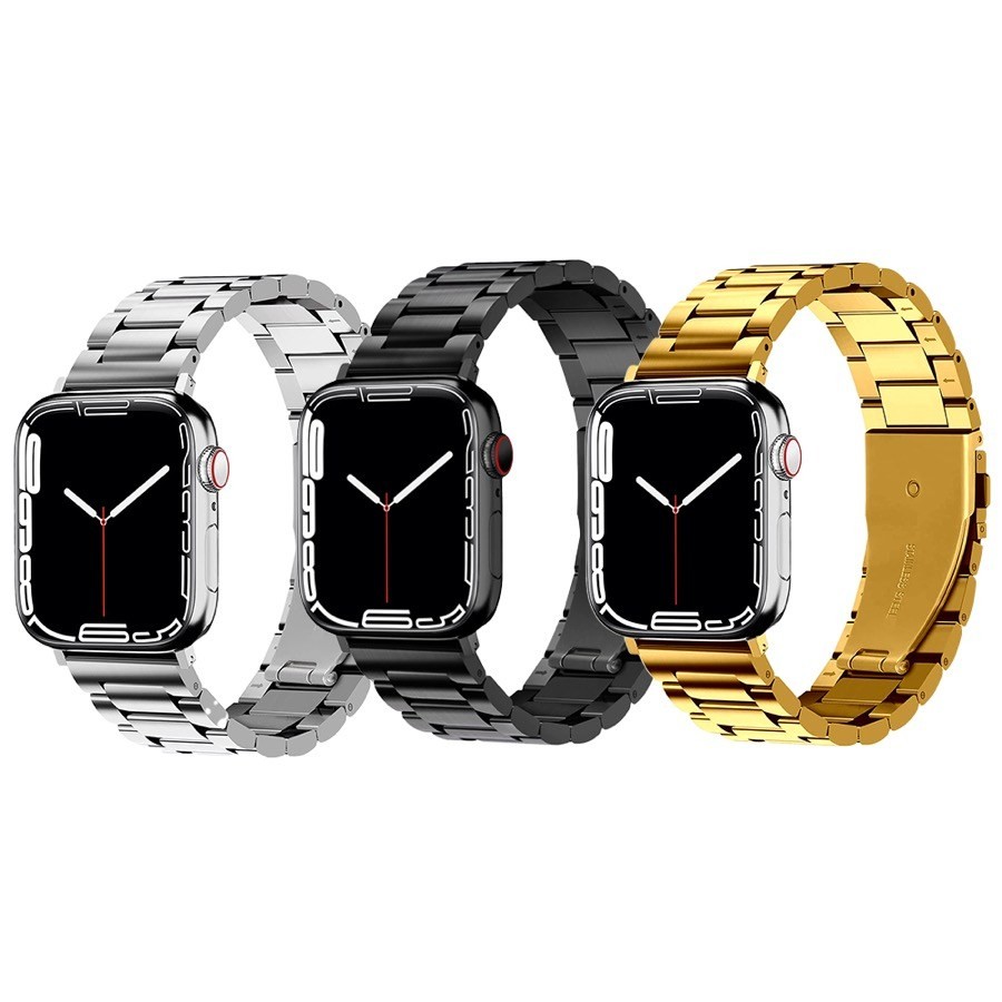 Bracelete Metálica Preta com Apple Watch