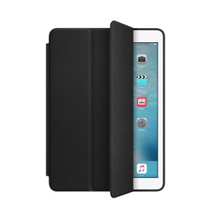 Capa em Pele para iPad Preta vertical