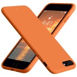 Capa de Silicone Laranja para iPhone 7 Plus e 8 Plus