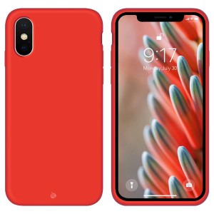 Capa de Silicone Vermelha para iPhone X, XS e XS Max