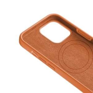 Capa de Silicone Laranja para iPhone 14 Pro, 14 Pro Max, 15 Pro e 15 Pro Max