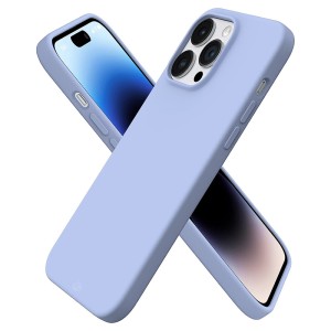 Capa de Silicone Lavanda para iPhone 14 Pro, 14 Pro Max, 15 Pro e 15 Pro Max