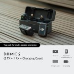 DJI Mic 2 (2 TX + 1 RX +) Charging Het geval)